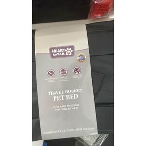 Heart to Tail Travel Bucket Pet Bed Dog Cat Car Seat up to 26 lbs